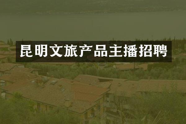 昆明文旅产品主播招聘