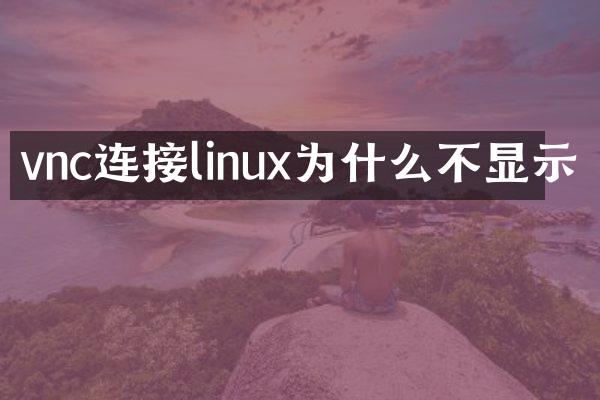 vnc连接linux为什么不显示