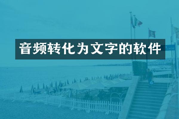 音频转化为文字的软件