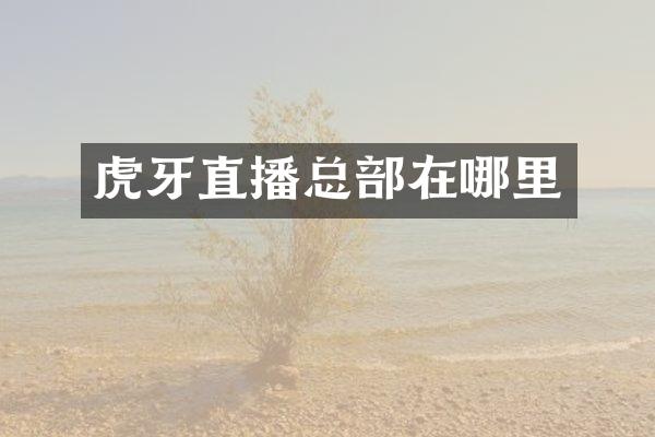 虎牙直播总部在哪里