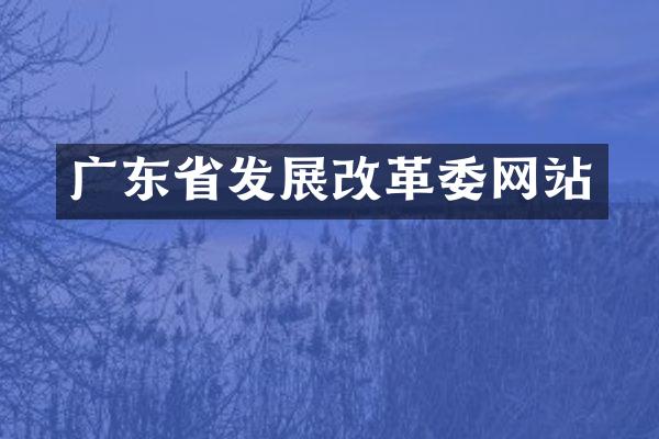 广东省发展改革委网站