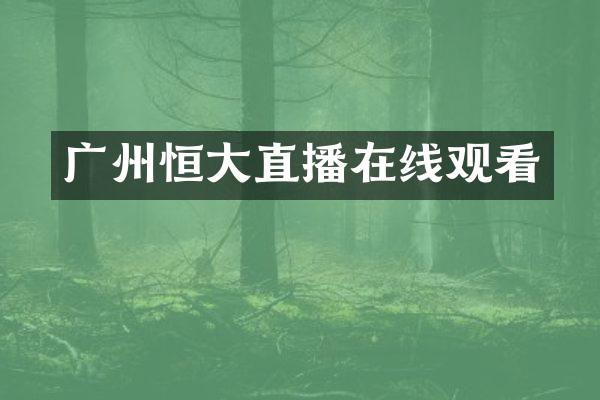 广州恒大直播在线观看