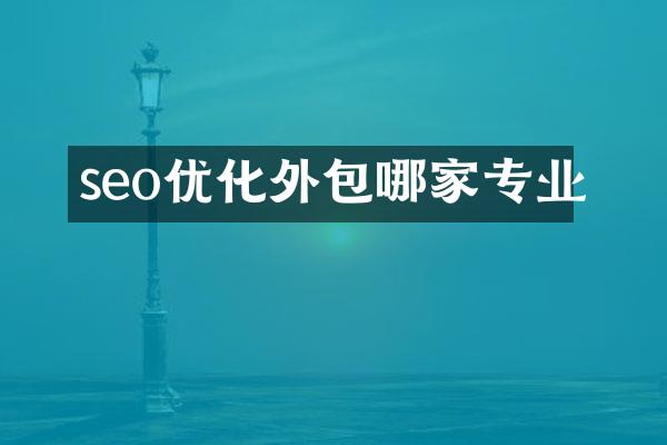seo优化外包哪家专业