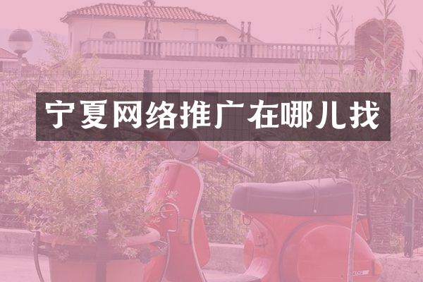 宁夏网络推广在哪儿找