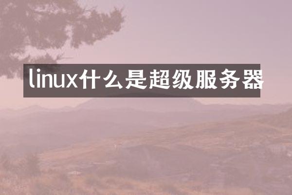 linux什么是超级服务器