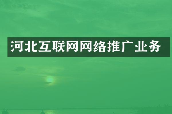 河北互联网网络推广业务