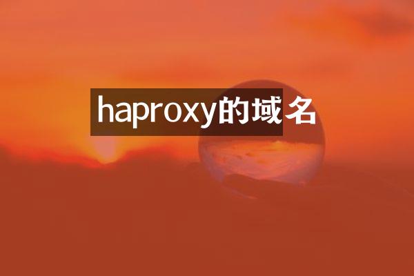 haproxy的域名