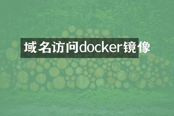 域名访问docker镜像