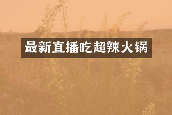 最新直播吃超辣火锅