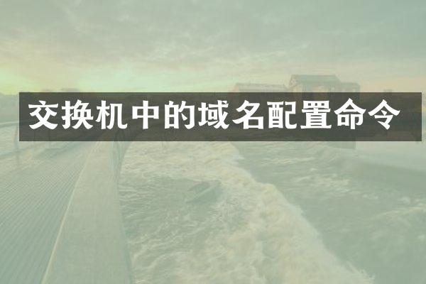 交换机中的域名配置命令