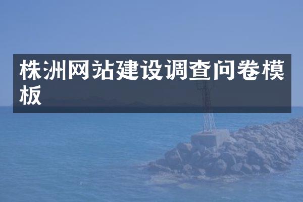 株洲网站建设调查问卷模板