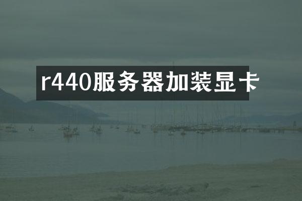 r440服务器加装显卡