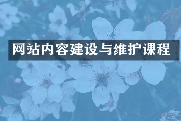 网站内容建设与维护课程