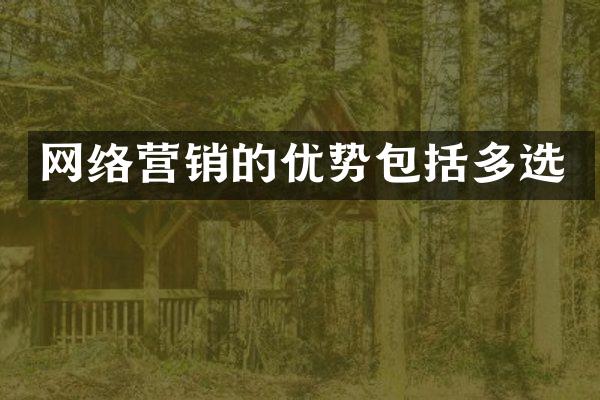 网络营销的优势包括多选
