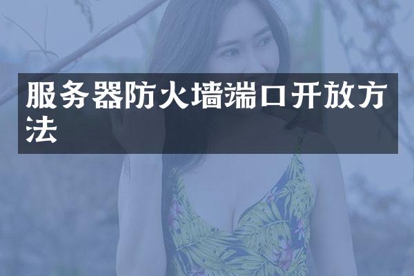服务器防火墙端口开放方法