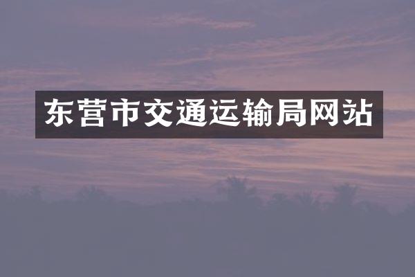 东营市交通运输局网站