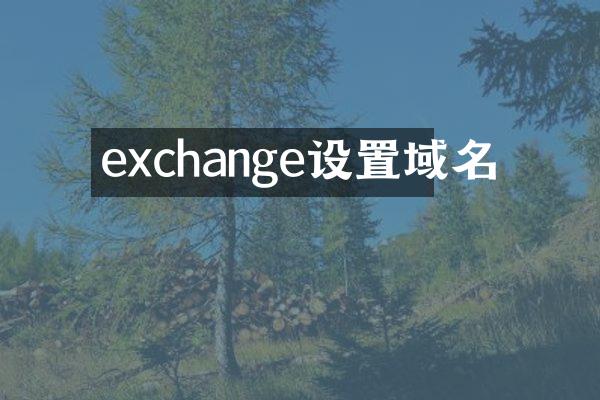 exchange设置域名