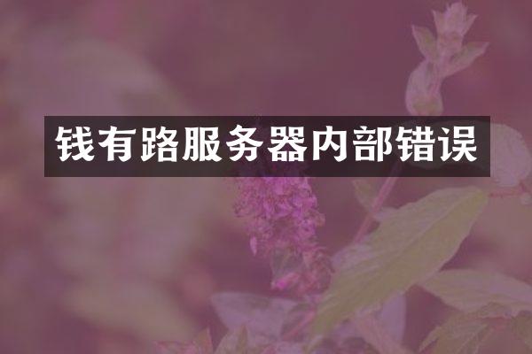 钱有路服务器内部错误