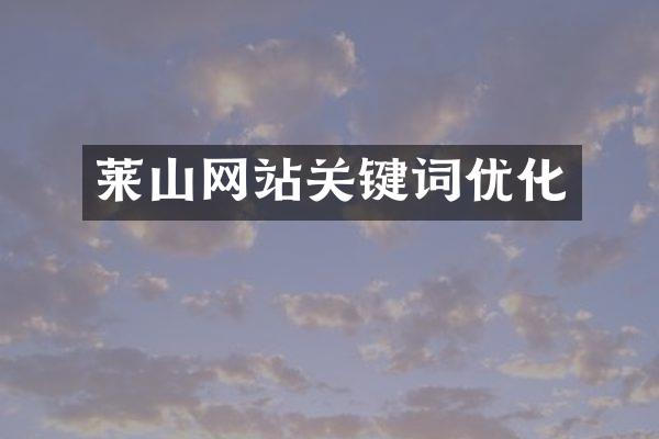 莱山网站关键词优化