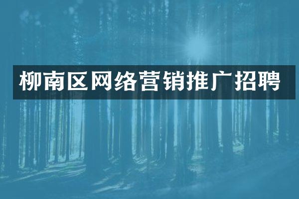 柳南区网络营销推广招聘