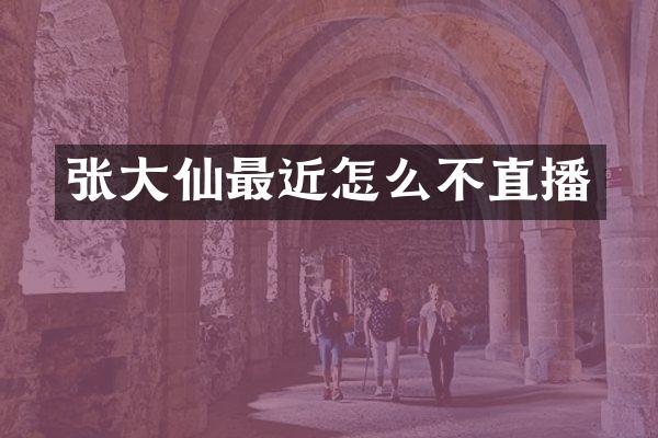张大仙最近怎么不直播