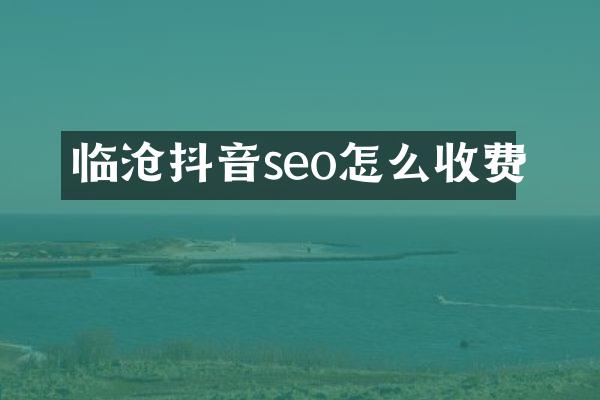 临沧抖音seo怎么收费