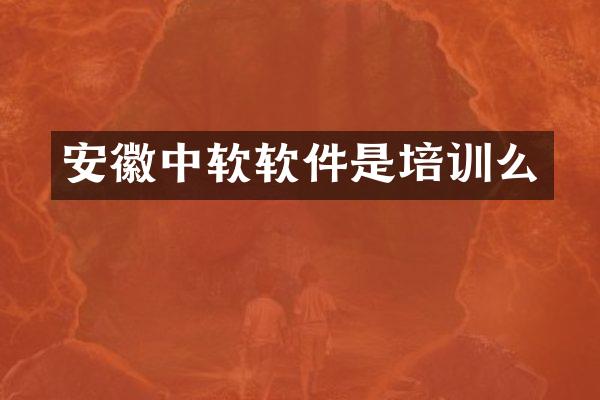 安徽中软软件是培训么