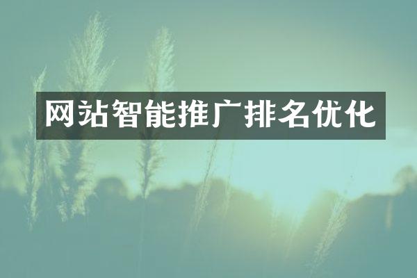 网站智能推广排名优化