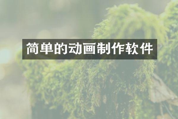 简单的动画制作软件