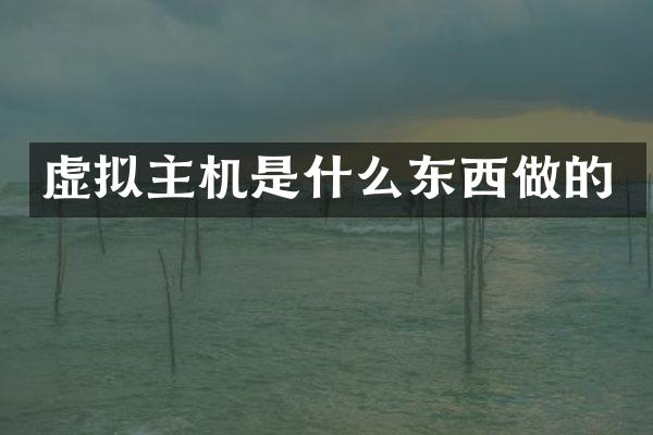 虚拟主机是什么东西做的