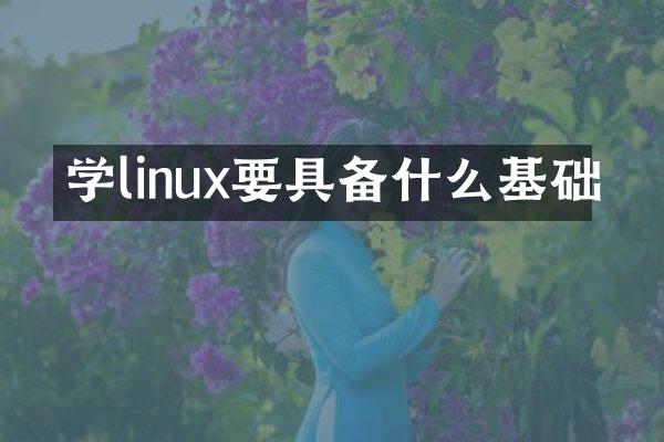 学linux要具备什么基础