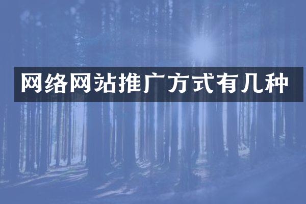 网络网站推广方式有几种