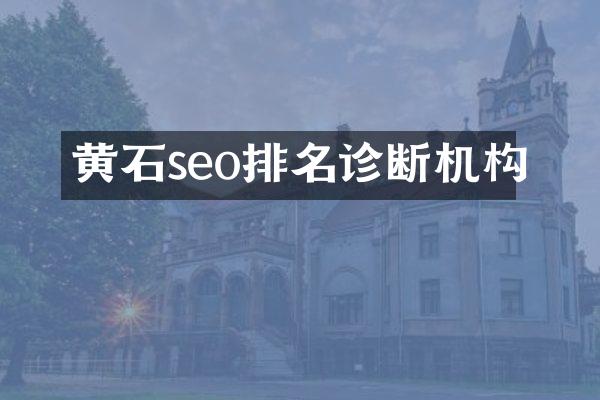黄石seo排名诊断机构