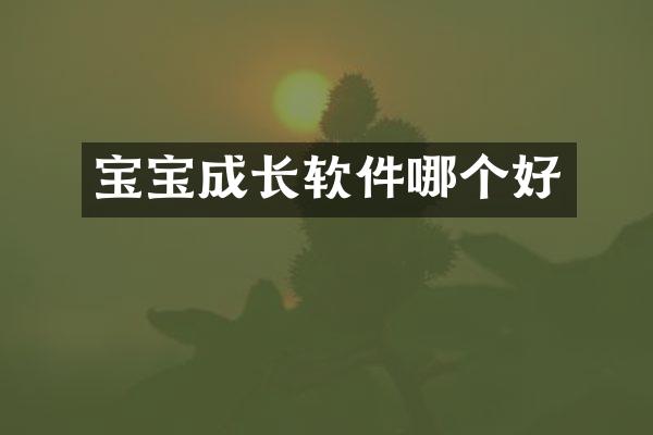 宝宝成长软件哪个好