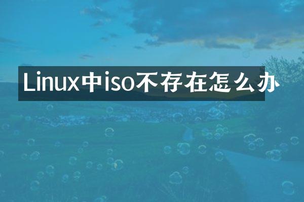Linux中iso不存在怎么办