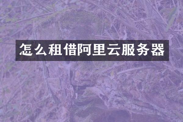 怎么租借阿里云服务器