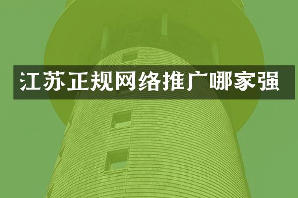 江苏正规网络推广哪家强