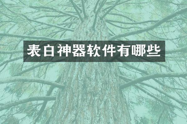 表白神器软件有哪些