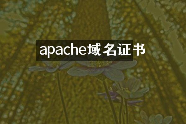 apache域名证书