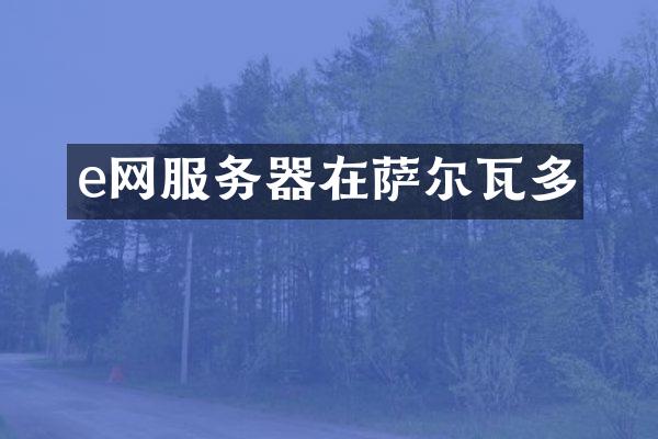 e网服务器在萨尔瓦多