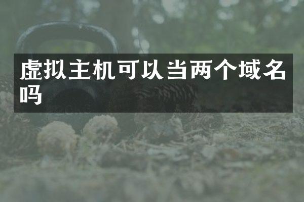 虚拟主机可以当两个域名吗