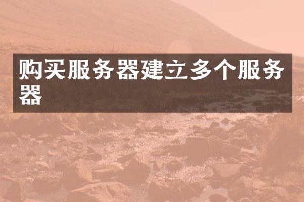 购买服务器建立多个服务器