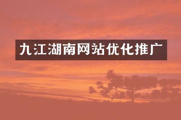 九江湖南网站优化推广