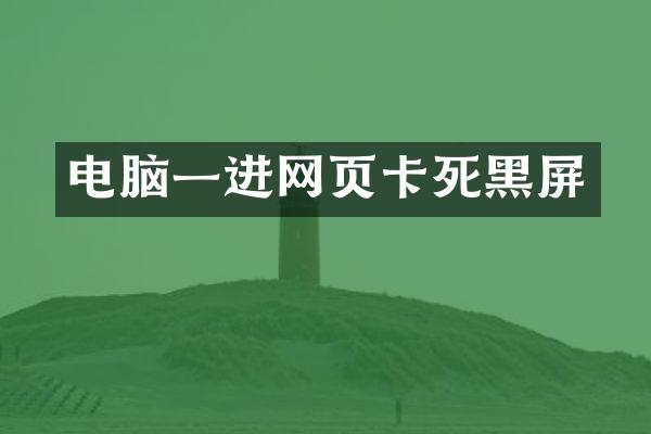 电脑一进网页卡死黑屏