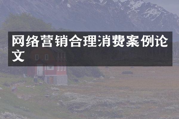 网络营销合理消费案例论文