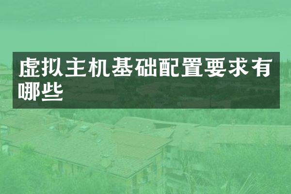 虚拟主机基础配置要求有哪些