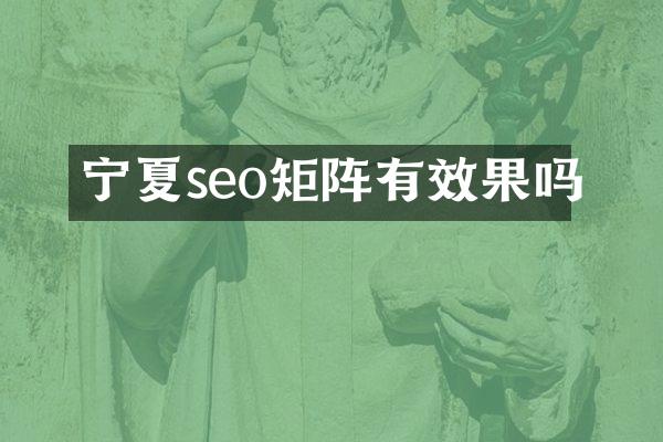 宁夏seo矩阵有效果吗