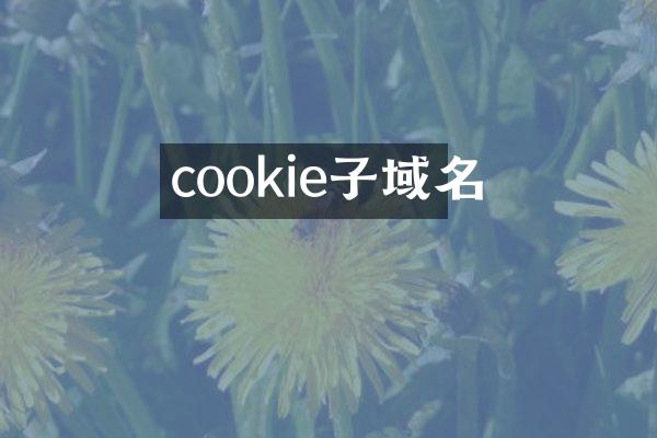 cookie子域名
