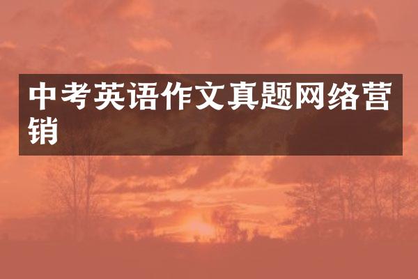 中考英语作文真题网络营销