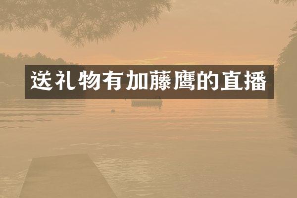 送礼物有加藤鹰的直播
